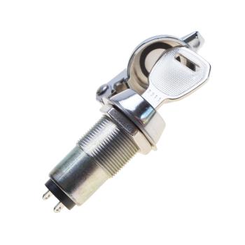 Schlüsselschalter mit Schnappdeckel 2pol Ein/Aus Metall