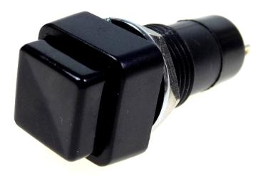 Druck Schalter mit Schwarzer Taste Quadratische Form 15x15mm