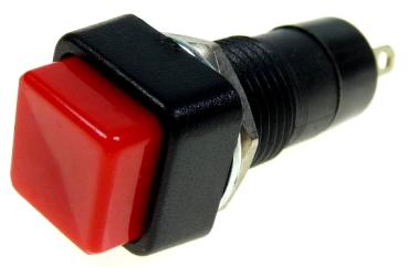 Druck Schalter mit Roter Taste Quadratische Form 15x15mm